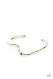 Craveable Curves - White Cuff Bracelet Paparazzi Accessories