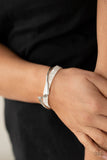 Craveable Curves - White Cuff Bracelet Paparazzi Accessories