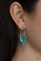 Poshly Primitive Blue Turquoise Hoop Earrings Paparazzi Accessories