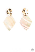 Alluringly Lustrous - Gold Earrings Paparazzi Accessories