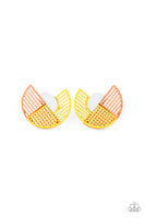 It’s Just an Expression - Yellow Orange Earrings Paparazzi Accessories