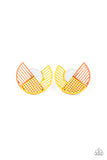 It’s Just an Expression - Yellow Orange Earrings Paparazzi Accessories