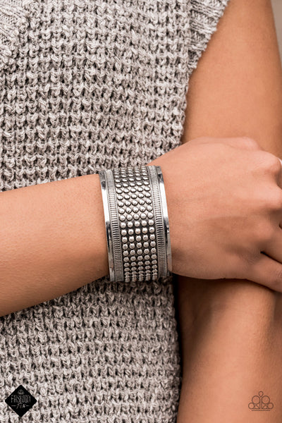 Bronco Bust - Silver Cuff Bracelet Paparrazi Accessories FF 4/2021