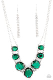 Absolute Admiration - Green Bling Necklace Paparazzi Accessories