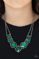 Absolute Admiration - Green Bling Necklace Paparazzi Accessories