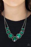 Absolute Admiration - Green Bling Necklace Paparazzi Accessories