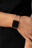 Free Expression - Black Cuff Bracelet Paparazzi Accessories