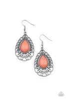 Dream STAYCATION - Orange Coral Earrings Paparazzi Accessories