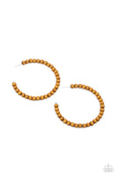 Should Have, Could Have, WOOD Have - Brown Hoop Earrings Paparazzi Accessories