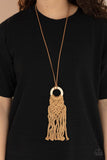 Crafty Couture - Brown Macrame Necklace Paparazzi Accessories
