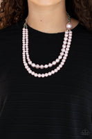 Remarkable Radiance - Pink Pearl Necklace Paparazzi Accessories