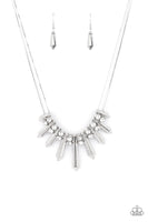 Dangerous Dazzle - White Bling Necklace Paparazzi Accessories