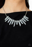 Ice Age Intensity - White Necklace Paparazzi Accessories