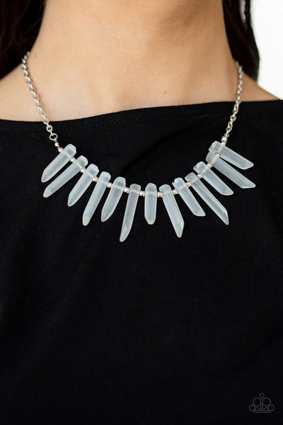 Ice Age Intensity - White Necklace Paparazzi Accessories