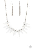 Ice Age Intensity - White Necklace Paparazzi Accessories