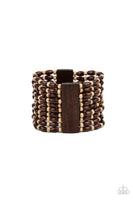 Cayman Carnival Brown Wood Bracelet Paparazzi Accessories
