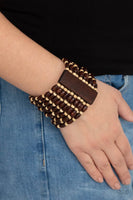 Cayman Carnival Brown Wood Bracelet Paparazzi Accessories