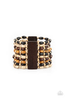 Cayman Carnival - Multi Wood Bracelet Paparazzi Accessories