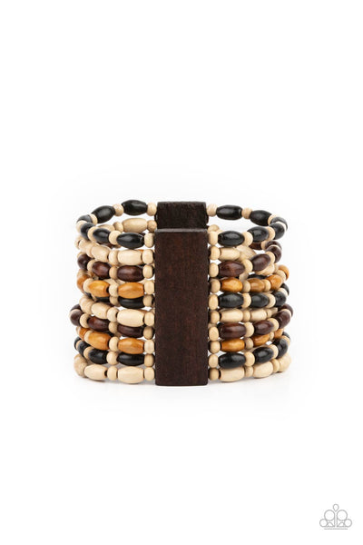 Cayman Carnival - Multi Wood Bracelet Paparazzi Accessories