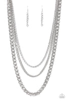 Chain of Champions - Silver Necklace Paparazzi Accessories