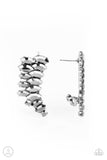 Explosive Elegance - Silver crawler Earrings Paparazzi Accessories
