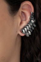 Explosive Elegance - Silver crawler Earrings Paparazzi Accessories