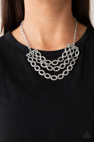 Repeat After Me - Silver Necklace Paparazzi Accessories