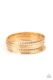 How Do You Stack Up? - Gold Bangle Bracelets Paparazzi Accessories