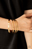 How Do You Stack Up? - Gold Bangle Bracelets Paparazzi Accessories