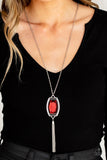 Timeless Talisman - Red Necklace Paparazzi Accessories