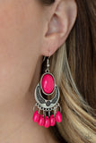 Prairie Flirt - Pink Earrings Paparazzi Accessories