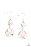 Pearl Dive - Pink Pearl Earrings Paparrazi Accessories