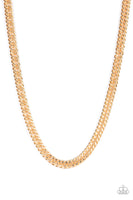 Winners Circle Gold Necklace Mens Urban Paparazzi Accessories