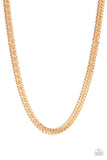 Winners Circle Gold Necklace Mens Urban Paparazzi Accessories
