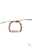 Conversation Piece - Orange Fearless Bracelet Paparazzi Accessories