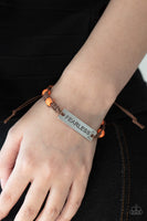 Conversation Piece - Orange Fearless Bracelet Paparazzi Accessories