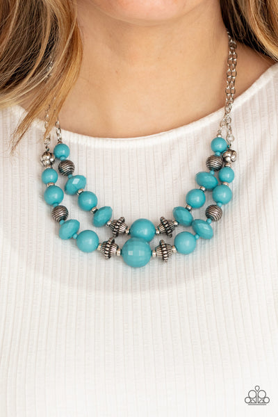 Upscale Chic - Blue Necklace Paparazzi Accessories