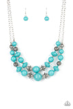 Upscale Chic - Blue Necklace Paparazzi Accessories