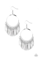 Radiant Chimes Silver Fringe Earrings Paparazzi Accessories