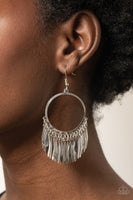 Radiant Chimes Silver Fringe Earrings Paparazzi Accessories
