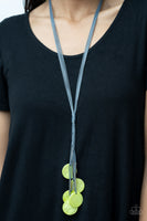 Tidal Tassels Green Gray Necklace Paparazzi Accessories