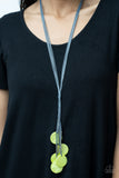 Tidal Tassels Green Gray Necklace Paparazzi Accessories