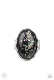 Glittery With Envy - Black Ring Paparazzi Accessories