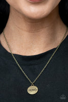 The Cool Mom - Brass Necklace Paparrazi Accessories Mother