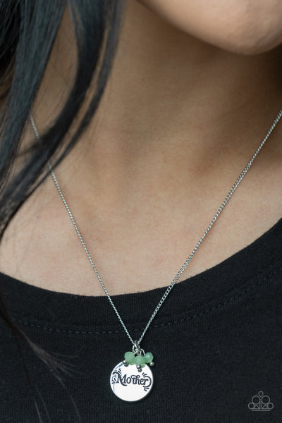 Warm My Heart - Green mom necklace Paparrazi Accessories mother