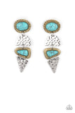 Earthy Extravagance Multi Blue Earring Paparazzi Accessories