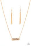 Joy Of Motherhood - Gold Necklace Paparrazi Accessories