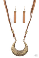 Majorly Moonstruck - Brass Necklace Paparazzi Accessories