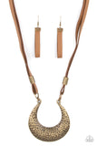 Majorly Moonstruck - Brass Necklace Paparazzi Accessories