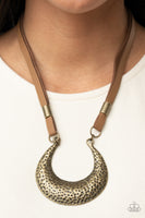 Majorly Moonstruck - Brass Necklace Paparazzi Accessories